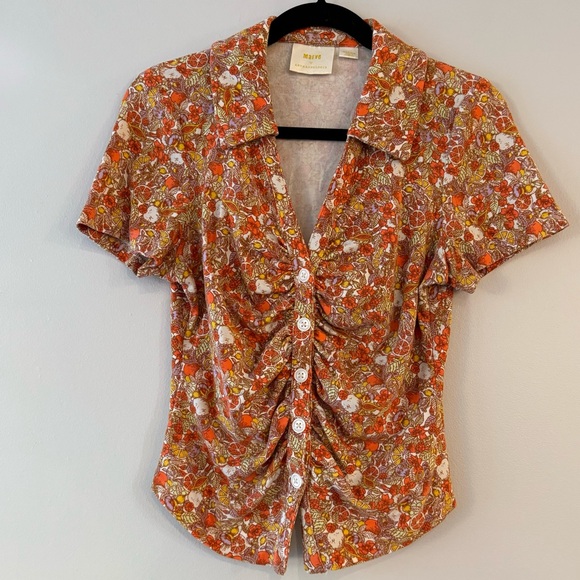 Maeve Ruched Blouse - Picture 2 of 6